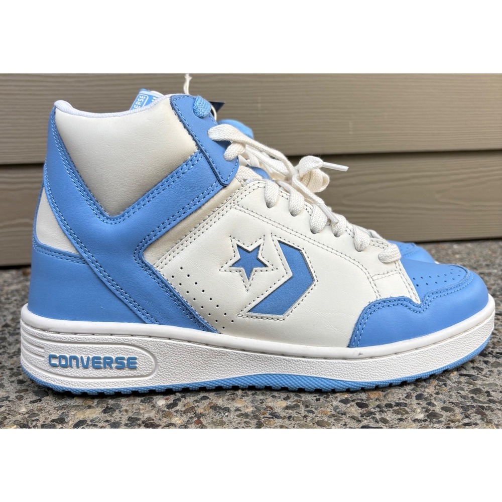 NEW Converse Weapon Blue White A10597C UNC Larry Bird Magic Johnson Men 9/W 10.5 - Picture 1 of 11